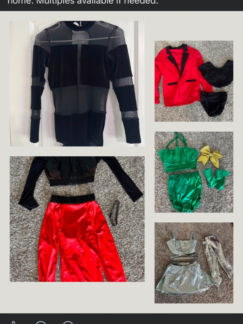 Adult small dance costumes